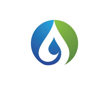 Su Dalgası Simgesi Logo Şablonu