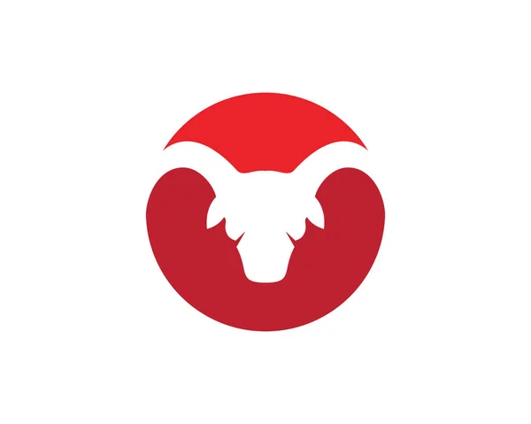 Býčí roh symboly vedoucí zvířata logo — Stockový vektor