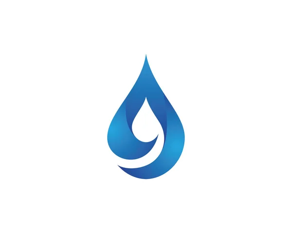 Wasserwelle Icon Logo Vorlage — Stockvektor