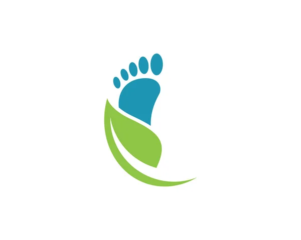 Modèle de logo de pied — Image vectorielle