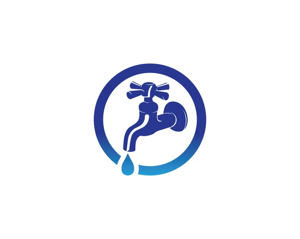 Логотип и символы крана для воды — стоковый вектор