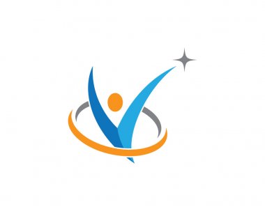 İş başarı insanlar logo ve sembolü