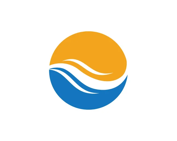 Vorlage für das Logo der Wasserwelle — Stockvektor