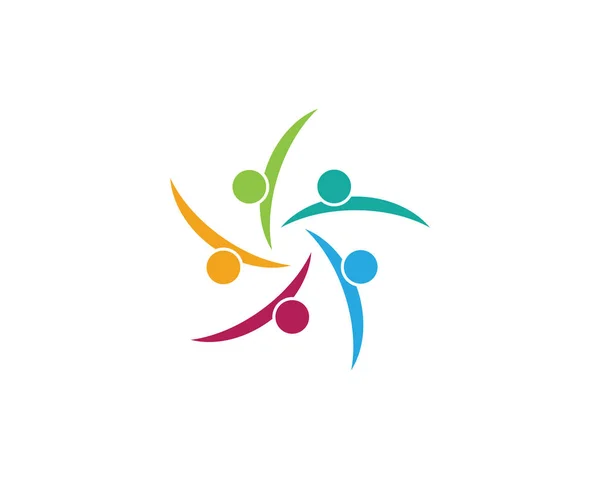 Logo et symboles du peuple communautaire logo — Image vectorielle