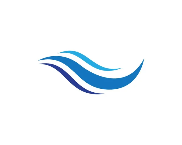 Vízhullám logó sablon — Stock Vector
