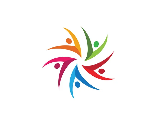 Logo Společenství lidí a symboly loga — Stockový vektor