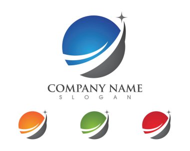 Su Dalgası Simgesi Logo Şablonu