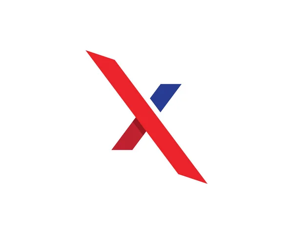 X Carta Logo Template vetor ícone design —  Vetores de Stock