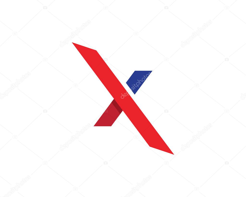 X Letter Logo Template vector icon design