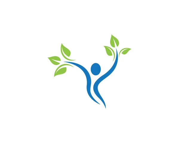 Lidé péče úspěch zdraví život logo — Stockový vektor