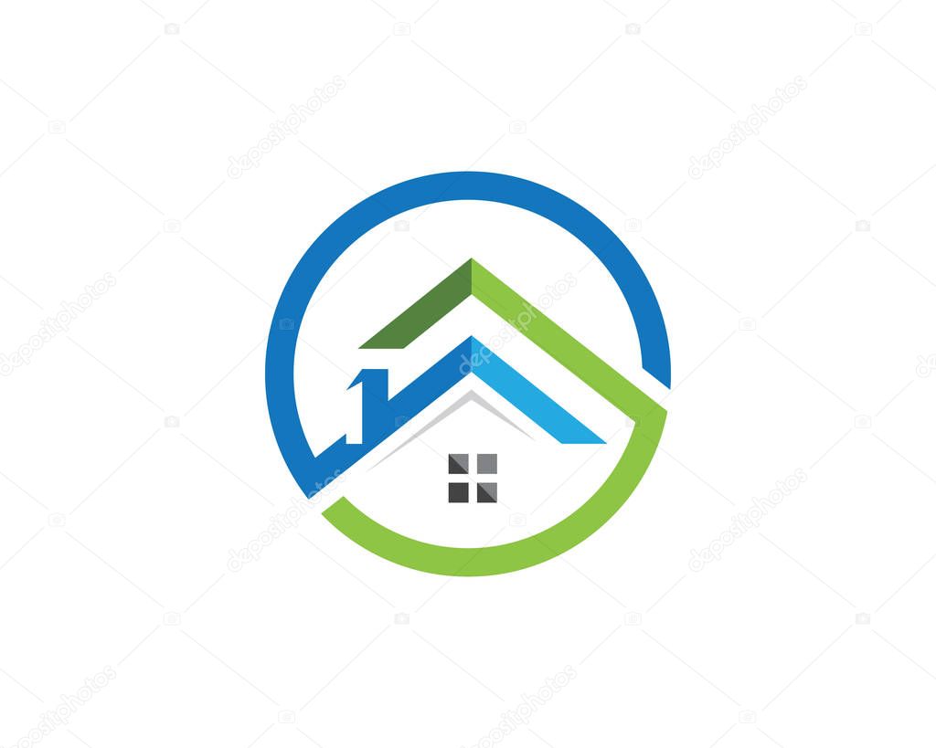 Real estate and home buildings logo icons template