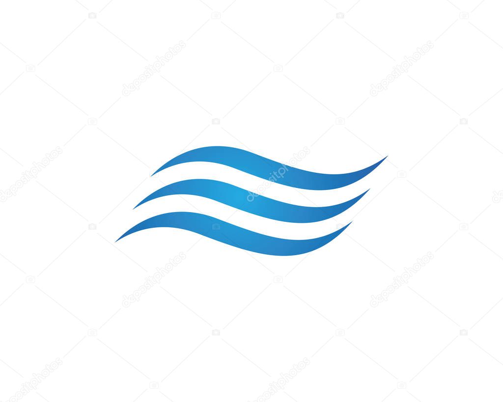 Water Wave Logo Template