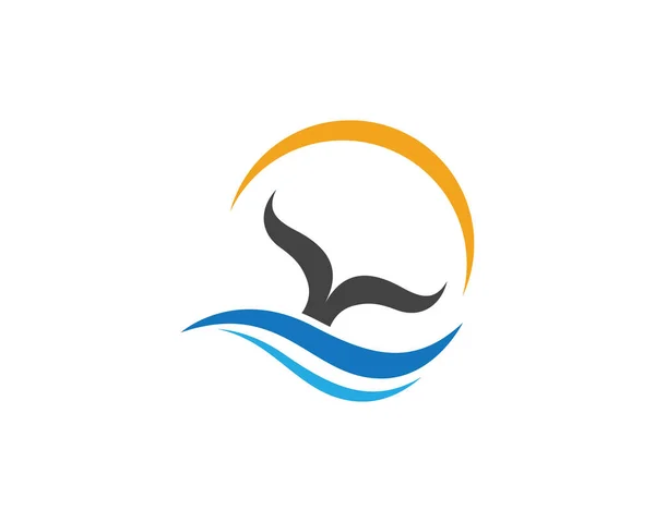 Szablon Logo Delfin — Wektor stockowy