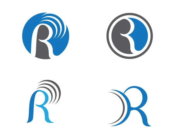 R lettera logo — Vettoriale Stock