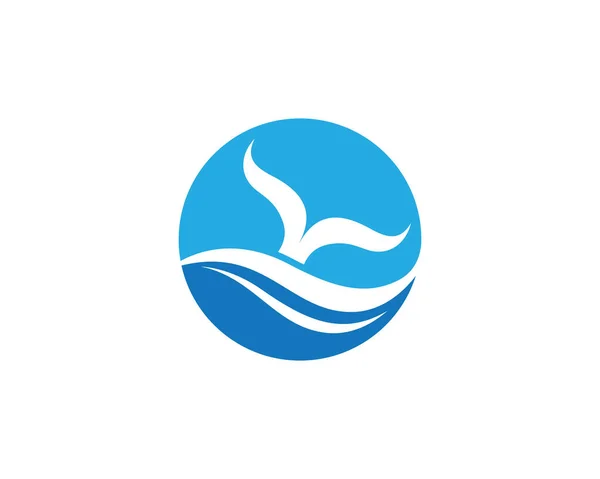 イルカのロゴのテンプレート — ストックベクタ