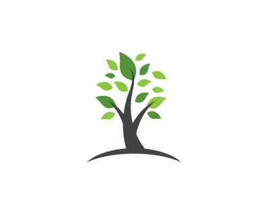 Yeşil yapraklı ekoloji doğa element ikonu logoları