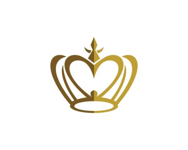 Crown Logo Şablonu vektör çizimi