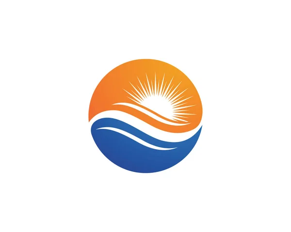 Logotipo da onda de água Modelo — Vetor de Stock