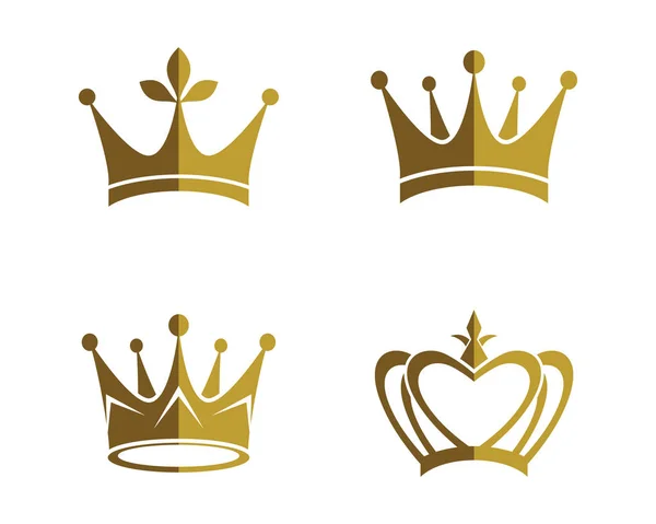 Crown Logo Şablonu vektör çizimi — Stok Vektör