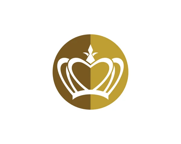 Crown Logo Şablonu vektör çizimi — Stok Vektör