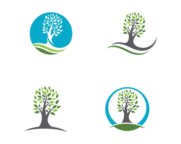 Logos von grünen Blättern Ökologie Naturelement Vektor-Symbol — Stockvektor
