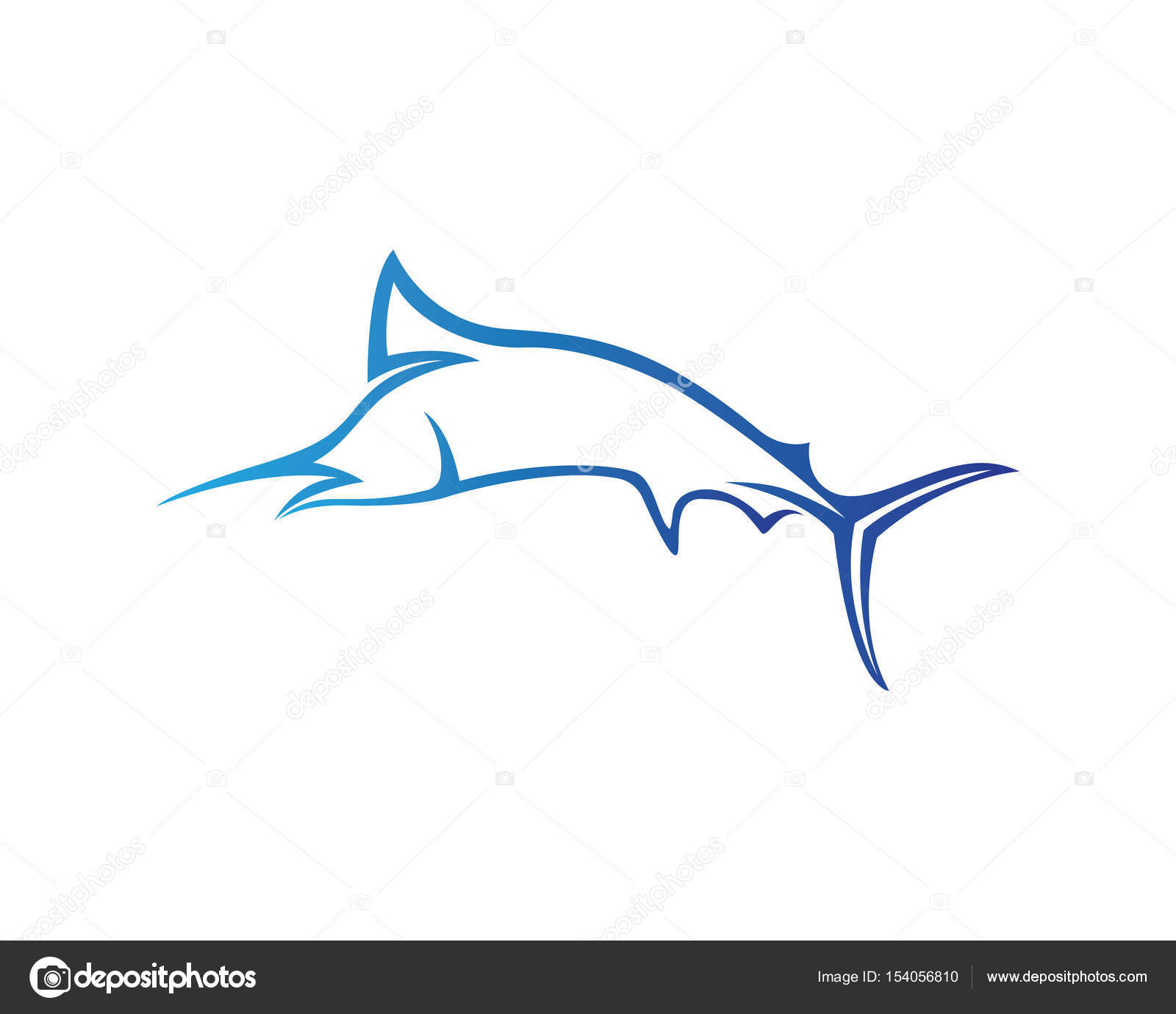 Download Marlin jump fish logo — Stock Vector © elaelo #154056810