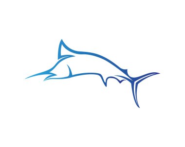 Marlin atlama balık logosu