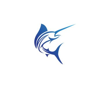 Marlin atlama balık logosu