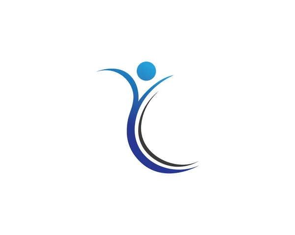 Logo pelayanan kesehatan orang - Stok Vektor