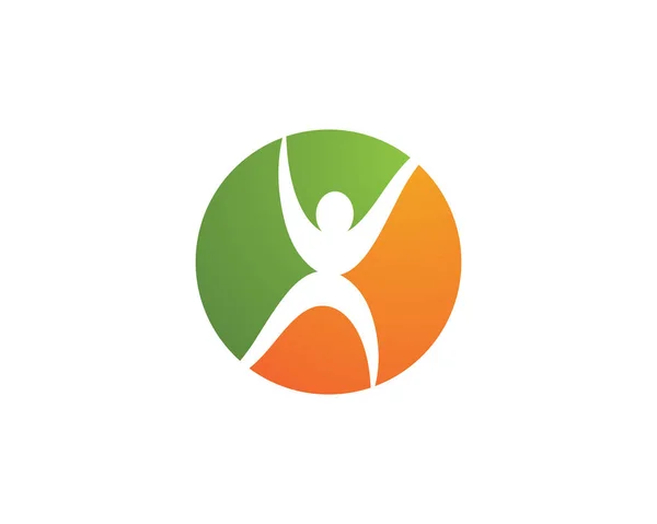 Logo zdravotní péče o lidi — Stockový vektor