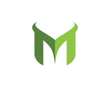 M harfi Logo iş profesyonel logo şablonu