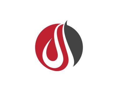 ateş alev logosu şablonu