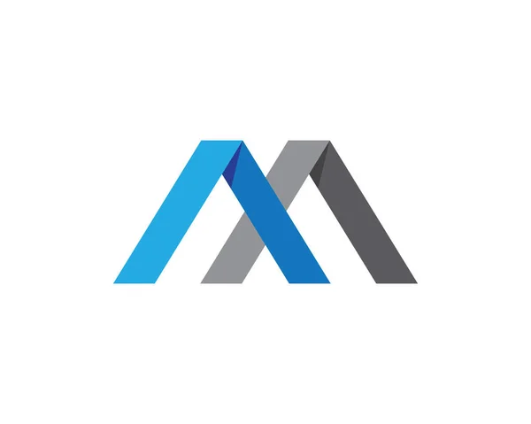 M brief Logo Business professioneel embleem sjabloon — Stockvector