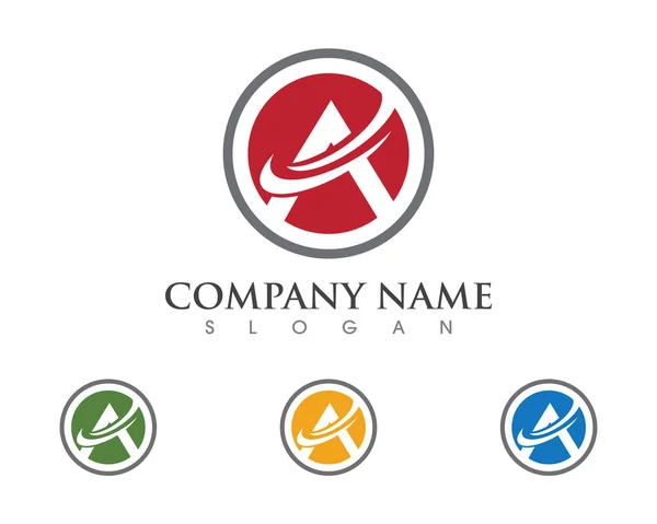 Una carta Logo Plantilla de Negocios Icono de Vector — Vector de stock