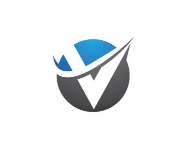 V harfler illüstrasyon simge Logo şablonu tasarım vektör