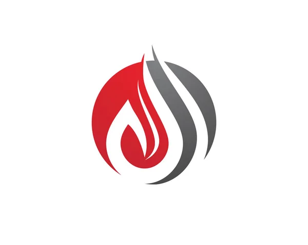 火災の炎のロゴとシンボル — ストックベクタ