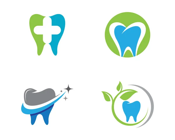 Logotipo y símbolos del cuidado dental — Vector de stock