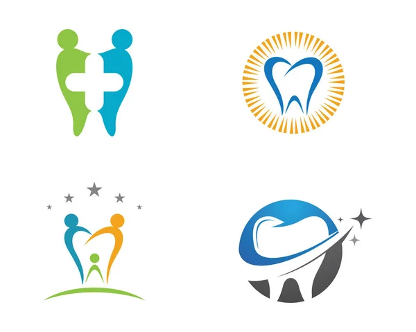 Logotipo y símbolos del cuidado dental — Archivo Imágenes Vectoriales