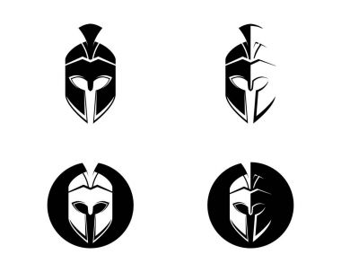 Spartalı miğfer logosu vektör simgesi