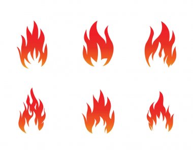 ateş alev logosu şablonu