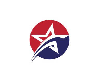 Yıldız Logosu Şablonu vektör illüstrasyon tasarımı