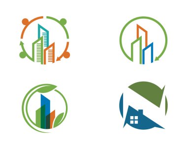 İş yeri tabelası için Emlak, Emlak ve İnşaat Logosu Tasarımı