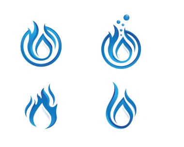 ateş alev logosu şablonu