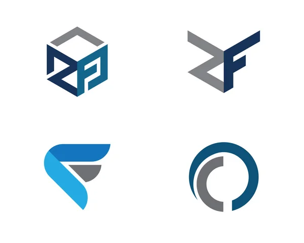 Templat logo F letter Business professional - Stok Vektor