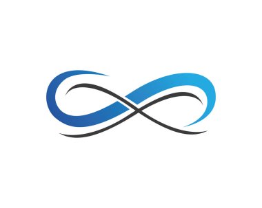 Sonsuzluk logosu ve sembol şablonu