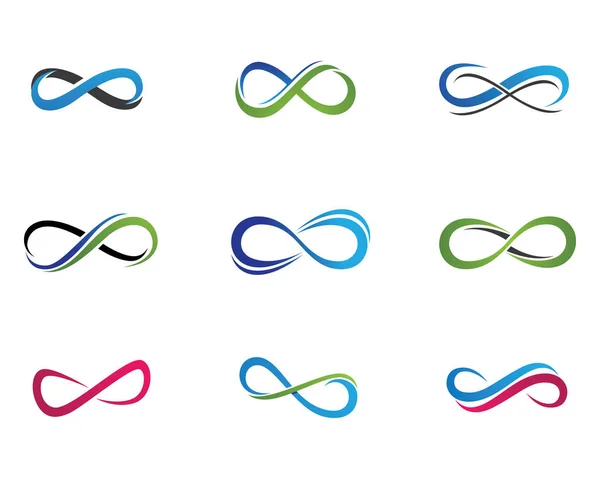 Infinity logo en symbool sjabloon — Stockvector