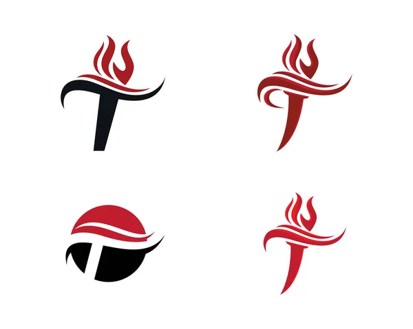 T lettre Business modèle de logo professionnel — Image vectorielle