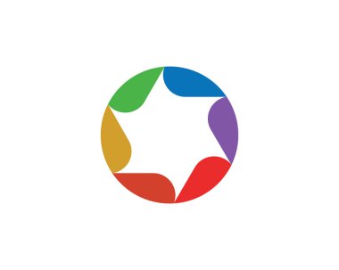 Yaprakları gökkuşağı renkli logo ve sembolleri