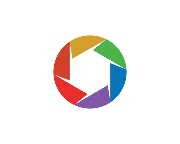 Yaprakları gökkuşağı renkli logo ve sembolleri — Stok Vektör
