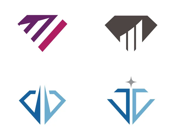 Modelo de logotipo de diamante —  Vetores de Stock